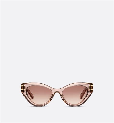 DiorSignature B7I Transparent Pink Butterfly Sunglasses 